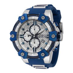 Invicta Men's Watch - Carbon Hawk Chronograph Silver Dial Blue Rubber Strap | 37280