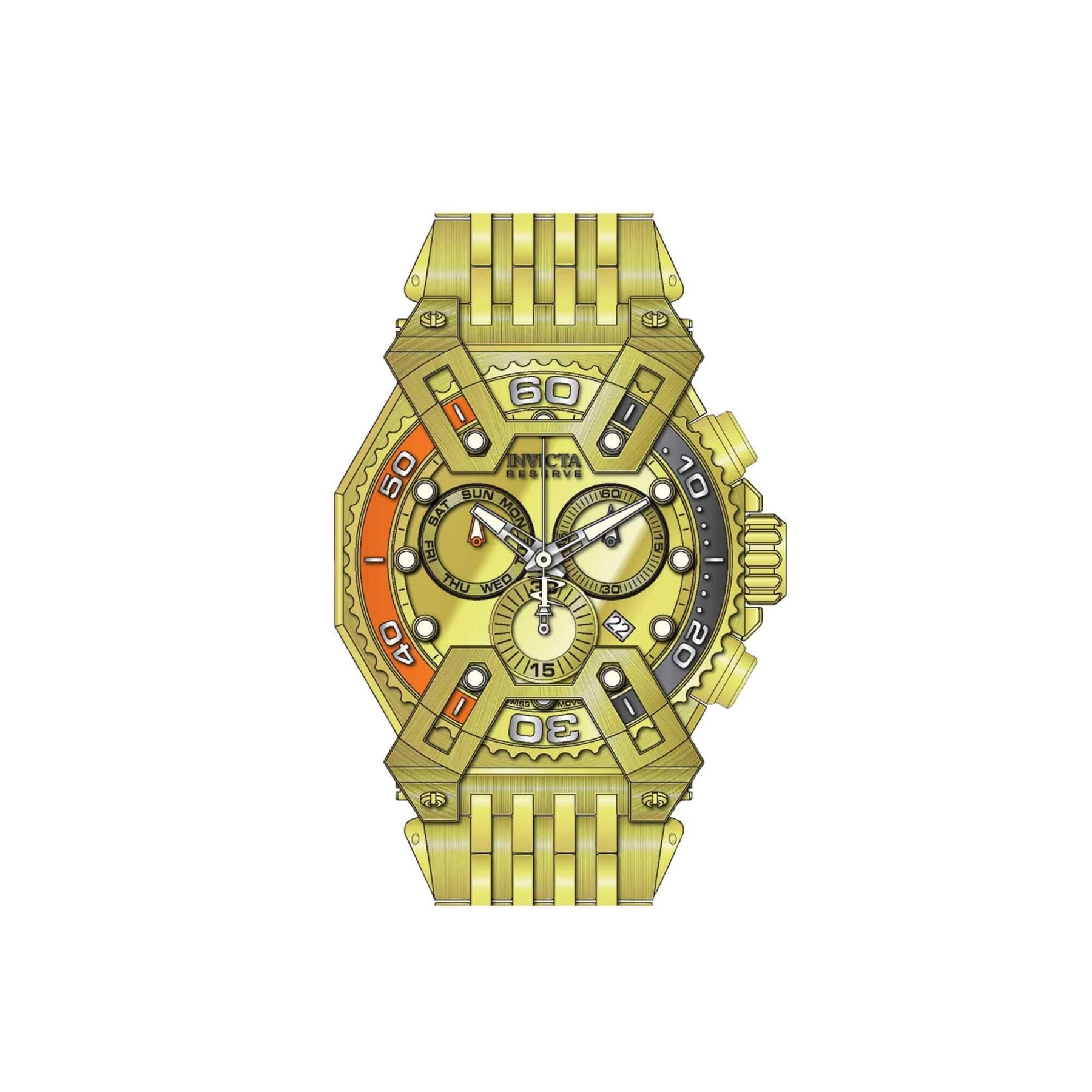 Invicta Men's Watch Coalition Forces X-Wing Rotating Bezel Yellow Br