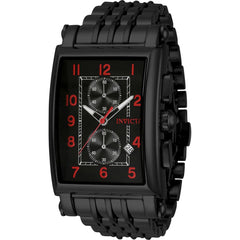 Invicta Men's Watch - Cuadro Quartz Chronograph Black Dial Steel Bracelet | 34833