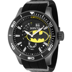 Invicta Men's Watch - DC Comics Batman Dial Swiss Quartz Black Silicone Strap | 41262
