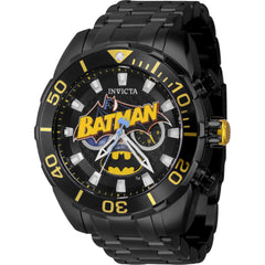 Invicta Men's Watch - DC Comics Batman Quartz Rotating Bezel Black Bracelet | 43564