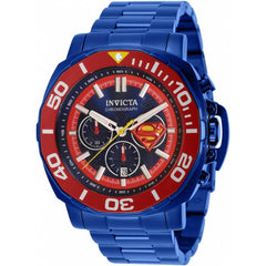 Invicta Men's Watch - DC Comics Superman Blue and Red Dial Steel Bracelet | 35077