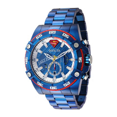 Invicta Men's Watch - DC Comics Superman Chrono Rotating Bezel Blue Bracelet | 41237