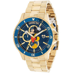 Invicta Men's Watch - Disney Mickey Mouse Chronograph Yellow Gold Bracelet | 39519