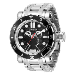 Invicta Men's Watch - Disney Mickey Mouse Silver Tone Case Black, White Dial | 35071