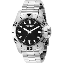 Invicta Men's Watch - I by Invicta Black Accented Silver Rotating Bezel | IBI36473