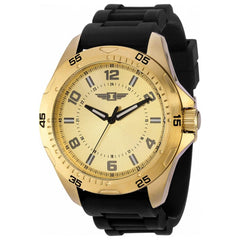 Invicta Men's Watch - I by Invicta Yellow Gold Case Black Silicone Strap | IBI36521
