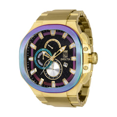 Invicta Men's Watch - Jason Taylor Quartz Black Dial Yellow Gold Bracelet | 39941