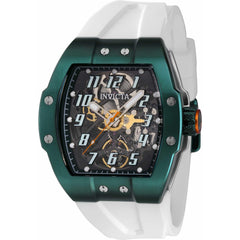 Invicta Men's Watch - JM Correa Automatic White Strap Semi Skeleton Dial | 43519