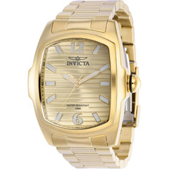 Invicta Men's Watch - Lupah Gold with Horizontal Lines Dial Steel Bracelet | 39806