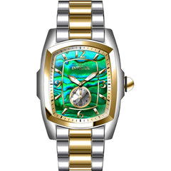 Invicta Men's Watch - Lupah Japanese Quartz Green Abalone Dial Steel Bracelet | 39824