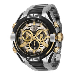 Invicta Men's Watch - Mammoth Chrono Date Display Black and Silver Bracelet | 37525
