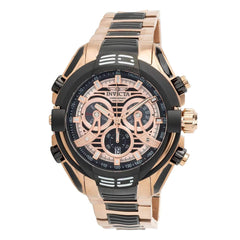 Invicta Men's Watch - Mammoth Chrono Date Display Rose Gold and Black Dial | 37527