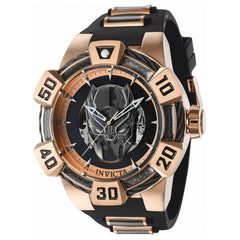 Invicta Men's Watch - Marvel Black Panther Black and Rose Gold Dial Strap | 40999