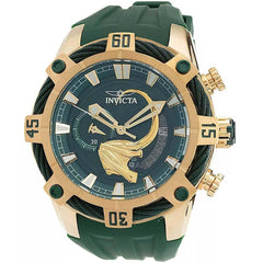 Invicta Men's Watch - Marvel Loki Chrono Green and Gold Dial Silicone Strap | 37604