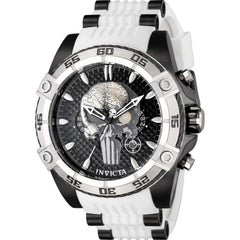 Invicta Men's Watch - Marvel Punisher Chronograph Black and Silver Tone Dial | 41242