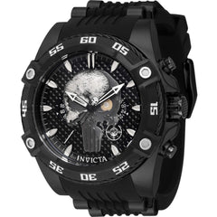 Invicta Men's Watch - Marvel Punisher Rotating Bezel Black and Silver Dial | 41241