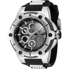 Invicta Men's Watch - Marvel Punisher Silver and Black Dial Silicone Strap | 43829