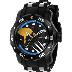 Invicta Men's Watch - Marvel X-Men Quartz Silver Steel and Black Rubber Strap | 37372