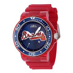 Invicta Men's Watch - MLB Atlanta Braves Rotating Bezel Red Silicone Strap | 43140