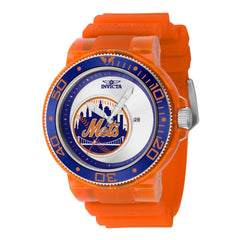 Invicta Men's Watch - MLB New York Mets Rotating Bezel Orange Silicone Strap | 43141