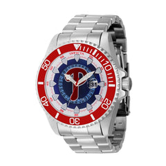 Invicta Men's Watch - MLB Philadelphia Phillies Rotating Bezel Silver Bracelet | 43474