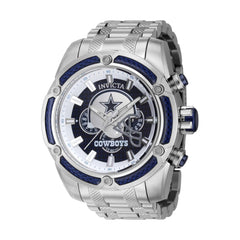 Invicta Men's Watch - NFL Dallas Cowboys Silver Tone and Blue Bezel Bracelet | 41813