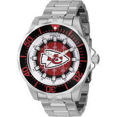 Invicta Men's Watch - NFL Kansas City Chiefs Dial Rotating Bezel SS Bracelet | 42121