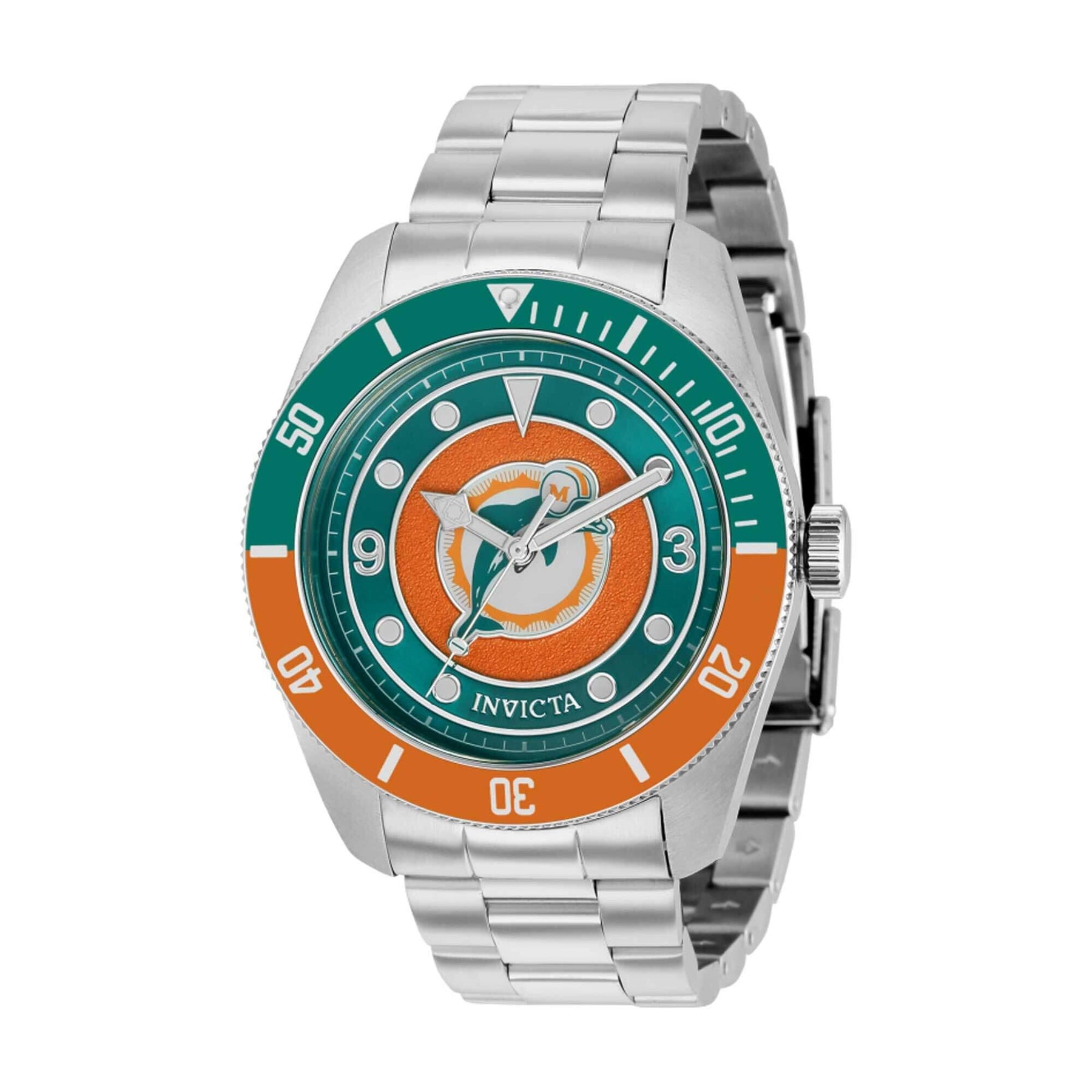 Invicta Men's Watch - NFL Miami Dolphins Quartz Green, Orange