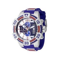 Invicta Men's Watch - NFL New York Giants Chronograph Blue Silicone Strap | 41582