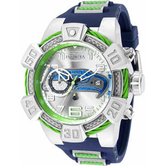 Invicta Men's Watch - NFL Seattle Seahawks Chronograph Blue Silicone Strap | 35869
