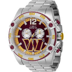 Invicta Men's Watch - NFL Washington Commanders Red, Orange, Silver Tone Dial | 45417