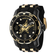 Invicta Men's Watch - NHL Dallas Stars Rotating Bezel Black Silicone Strap | 42325