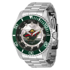 Invicta Men's Watch - NHL Minnesota Wild Silver and Green Rotating Bezel | 42250
