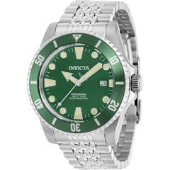 Invicta Men's Watch - Pro Diver Automatic Green Dial Stainless Steel Bracelet | 39748