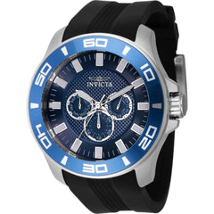 Invicta Men's Watch - Pro Diver Blue Dial Black Silicone Rubber Strap Quartz | 37186