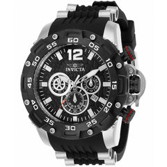 Invicta Men's Watch - Pro Diver Chrono Snakeskin Textured Black Dial Strap | 26403