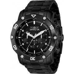 Invicta Men's Watch - Pro Diver Chronograph Black Carbon Fiber Dial Bracelet | 37724