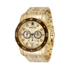 Invicta Men's Watch - Pro Diver Chronograph Gold Tone Dial Rotating Bezel | 36359