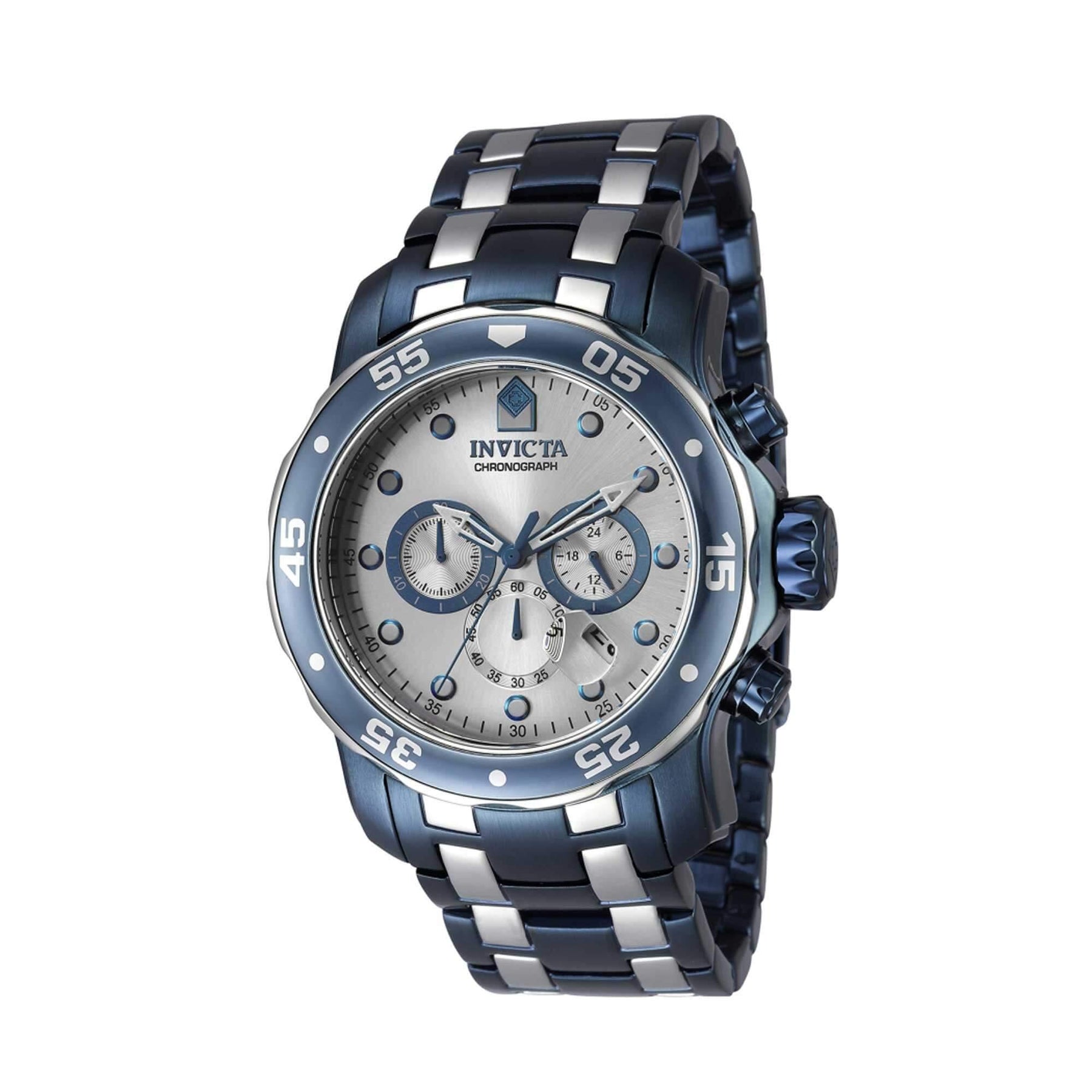 Invicta Silver and Blue Chronograph Watch Invicta Men main image 3