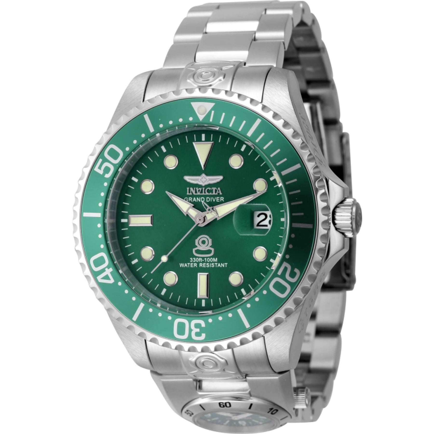 Invicta Silver Watch with Green Dial Invicta 47450 Men main image 4
