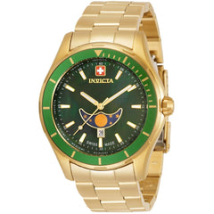Invicta Men's Watch - Pro Diver Moon Phase Green Dial Yellow Gold Bracelet | 33464