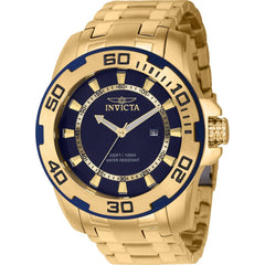 Invicta Men's Watch - Pro Diver Quartz Blue Dial Date Display YG Bracelet | 39110