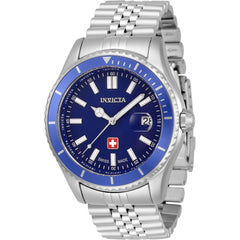 Invicta Men's Watch - Pro Diver Quartz Blue Dial SS Bracelet Rotating Bezel | 33430