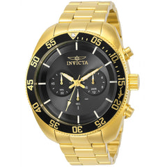 Invicta Men's Watch - Pro Diver Quartz Chronograph Yellow Gold SS Bracelet | 30060