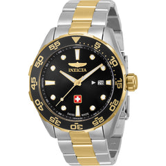 Invicta Men's Watch - Pro Diver Quartz Two Tone SS Bracelet Rotating Bezel | 33459