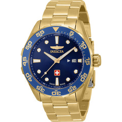 Invicta Men's Watch - Pro Diver Quartz Yellow Gold Bracelet Rotating Bezel | 33458