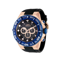 Invicta Men's Watch - Pro Diver Rose Gold Case Black Dial Silicone Strap | 36040