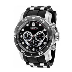 Invicta Men's Watch - Pro Diver Rotating Bezel Black and Silver Dial Chrono | 37230