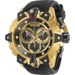 Invicta Men's Watch - Reserve Venom Black and Gold Tone Dial Rubber Strap | 32227